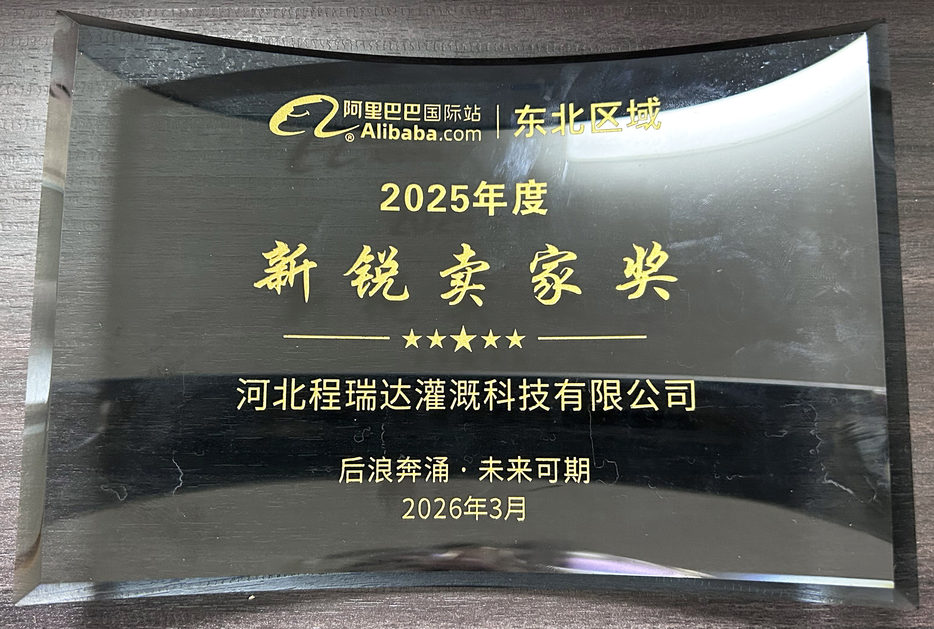 塔城程瑞达灌溉 | 荣获阿里国际站新锐卖家奖